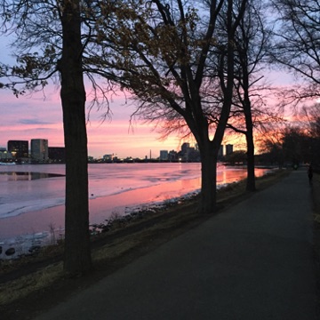 One of the hundreds of mornings out running along the Charles river in Boston.