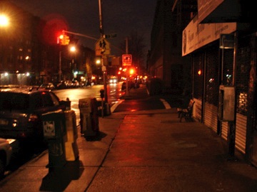 7th Ave. in Brooklyn, 5am. I made the walk from my house on 20th street to the subway stop at 9th street thousands of times. This 5am walk was to catch the Lucky Star bus on Christie St. in Chinatown to go to Boston